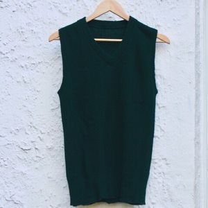 forest green sweater vest